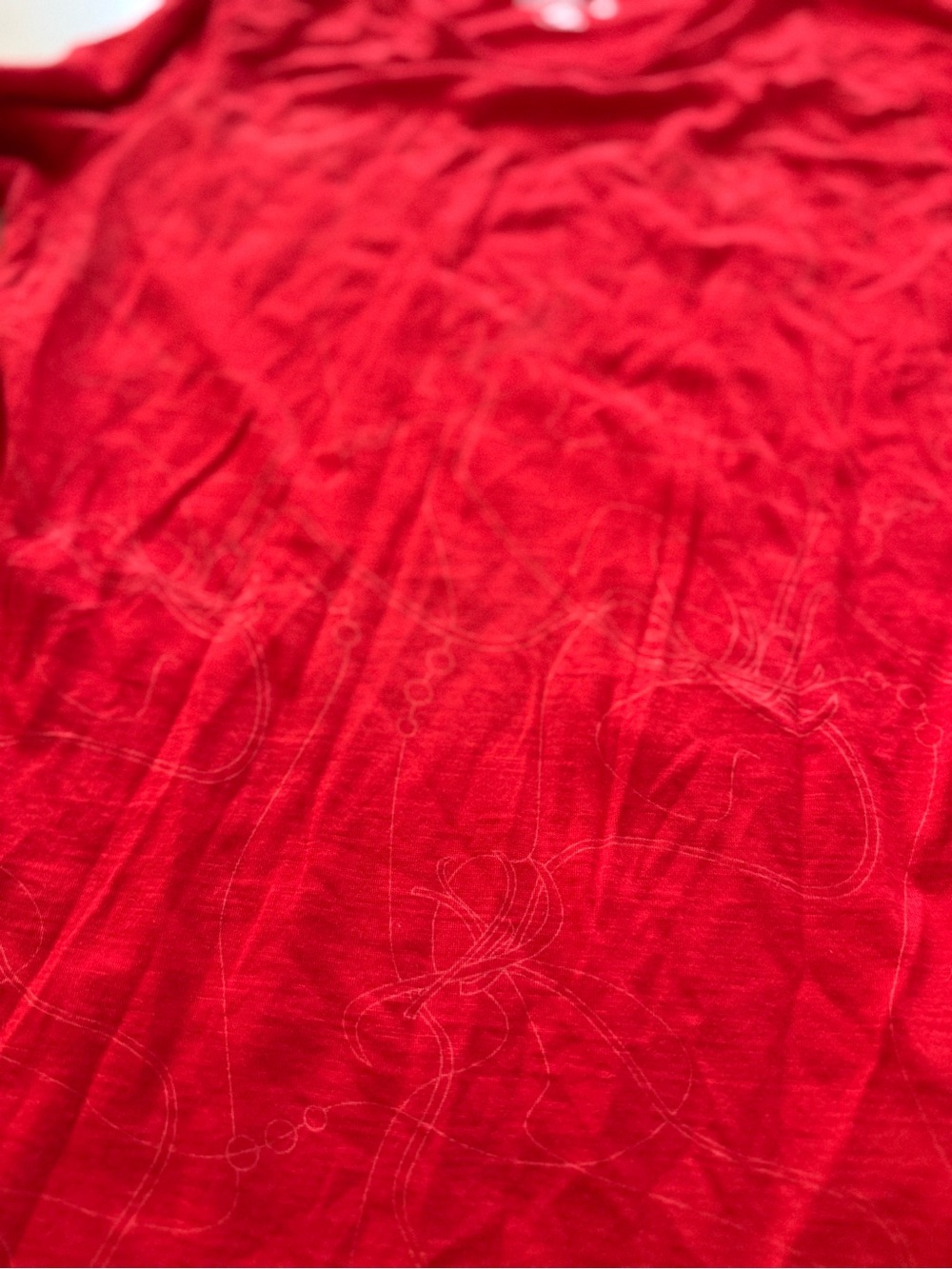Cloudveil Red 100% Merino Wool Long Sleeve Base Layer XS Gorpcore Hiking Bold - Picture 5 of 6